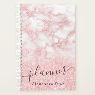 Eleganter, rosafarbener Glitzer-Marmor Planer
