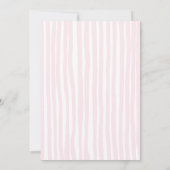 Eleganter, rosafarbener, handgezeichneter Bow jede Einladung (Rückseite)