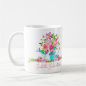 Eleganter rosafarbener Individuelle Name Kaffeetasse (Links)