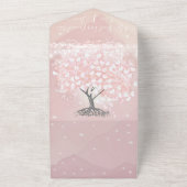 Eleganter, rosafarbener Kreidesteg All In One Einladung (Außenbereich)