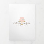 Eleganter rosafarbener Kuchen mit Broschüre "Flora (Cover)