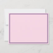 Eleganter, rosafarbener Lila Gesang mit Liebe und Mitteilungskarte (Rückseite)