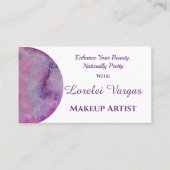 Eleganter, rosafarbener Lila Wasserfarben Visitenkarte (Vorderseite)