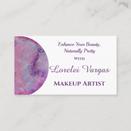 Eleganter, rosafarbener Lila Wasserfarben Visitenkarte