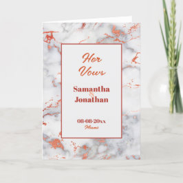 Eleganter rosafarbener Marmor, der ihre Vows-Karte Dankeskarte