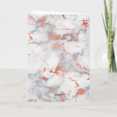 Eleganter rosafarbener Marmor, der seine Vows-Kart Dankeskarte (Rückseite)