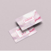 Eleganter rosafarbener Marmor - Goldener Glitzer Visitenkarte