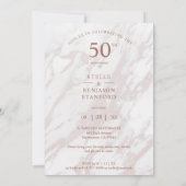 Eleganter rosafarbener Marmoreffekt Drei Fotos Col (Rückseite)