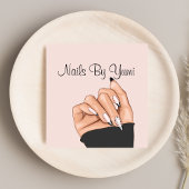 Eleganter rosafarbener Nagelkünstlerischer Salon Quadratische Visitenkarte