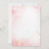 Eleganter rosafarbener Peony Bloral Brunch und Bub Einladung (Rückseite)