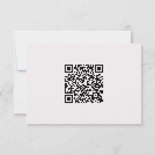 Eleganter rosafarbener Quinceanera QR Code UAWG RSVP Karte (Rückseite)