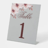 Eleganter rosafarbener rosafarbener Rostbrust Blum Sockelschild (Vorderseite)