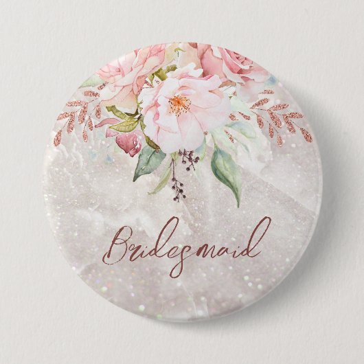 Eleganter rosafarbener Rosenholz Button (Vorderseite)