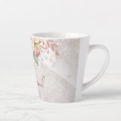 Eleganter rosafarbener Rosenholz Milchtasse (Rechts)