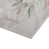 Eleganter rosafarbener Rosenholz Schneidebrett (Ecke)