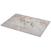 Eleganter rosafarbener Rosenholz Schneidebrett (Ecke)