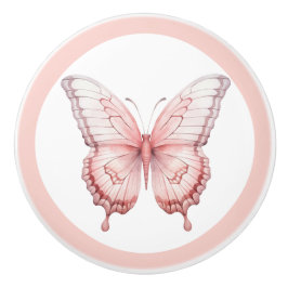 Eleganter rosafarbener Schmetterling, Hübscher Mäd Keramikknauf
