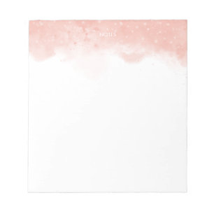 Eleganter, rosafarbener Splash Personalisiert Notizblock