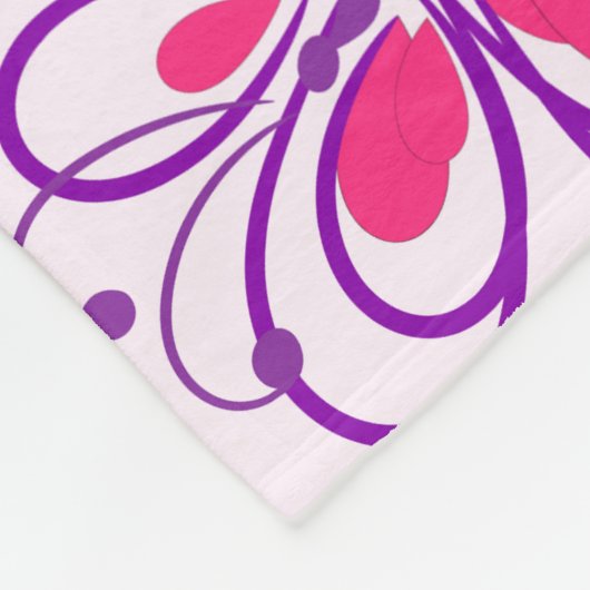 Eleganter rosafarbener Stern Fleecedecke (Ecke)