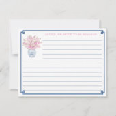 Eleganter rosafarbener und dunkelblauer Ratschlag  Einladung (Vorderseite)