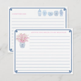 Eleganter rosafarbener und dunkelblauer Ratschlag  Einladung