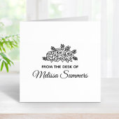 Eleganter Rose Blume Individuelle Name vom Schreib Gummistempel