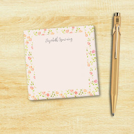 Eleganter Rose Garden Hand-Illustriert Vintag Boho Post-it Klebezettel
