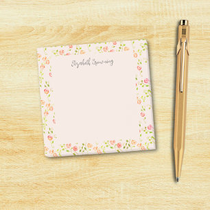 Eleganter Rose Garden Hand-Illustriert Vintag Boho Post-it Klebezettel