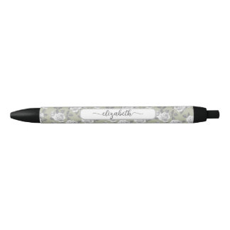 Eleganter Rose Garden Sage Green Pen Kugelschreiber