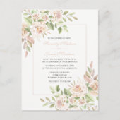 Eleganter Rose Garten Rosa Blumenzwiese Einladungspostkarte (Vorderseite)