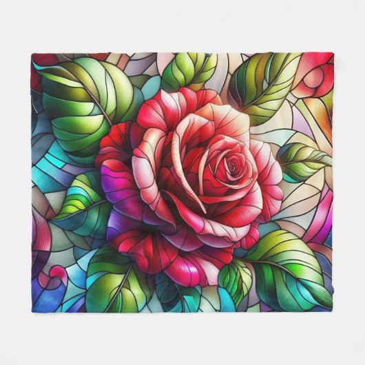 Eleganter Rose gefestigter Glaseffekt Fleecedecke (Vorderseite (Horizontal))