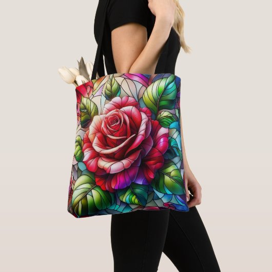 Eleganter Rose gefestigter Glaseffekt Tasche (Von Nahem)