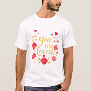 Eleganter Rose & Gold Design Herren-T - Shirt