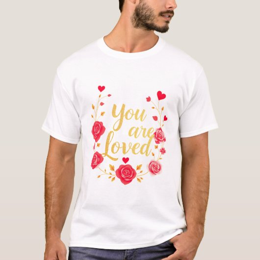 Eleganter Rose & Gold Design Herren-T - Shirt (Vorderseite)