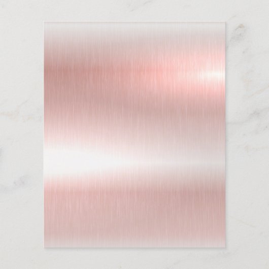 Eleganter Rose-Gold-Flyer Flyer (Hinten)