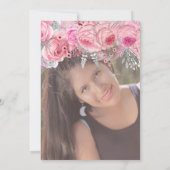 Eleganter Rose Gold Glitzer 16 . Geburtstag Einladung (Rückseite)