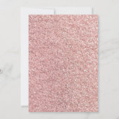 Eleganter Rose Gold Glitzer modern 16. Geburtstag Einladung (Rückseite)