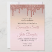 Eleganter Rose Gold Glitzer, Peach und Schwarzer T (Vorderseite)