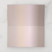 Eleganter Rose Gold Glitzer, Schwarz und Schwarz Platzkarte (Innenseite Aufgefaltet)