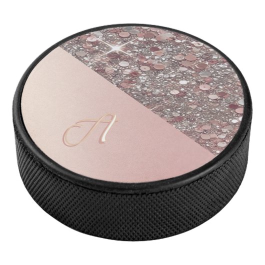 Eleganter Rose Gold Monogram Puck (3/4)