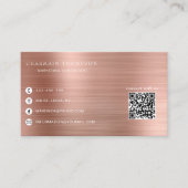 Eleganter Rose Gold QR Code Verbinden Sie mit uns Visitenkarte (Vorderseite)