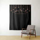 Eleganter Rose Gold Silvester Foto Stand Wandteppich (Beispiel)
