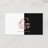 Eleganter Rose Gold Split Custom Monogram Letter G Visitenkarte (Vorderseite)