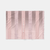 Eleganter Rose, goldfarbener Glitzer und rosafarbe Fleecedecke (Vorderseite (Horizontal))