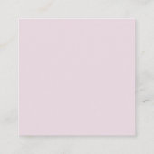 Eleganter Rose Hochzeitsplaner Service Quadratische Visitenkarte (Rückseite)