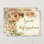 Eleganter Rose Postkarte (Vorne/Hinten)