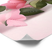 Eleganter Rose Rosa Hochzeitsplan Poster (Ecke)