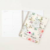 Eleganter Roségold-Blumen-Planer mit individuellem Planer (Anzeige)