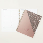 Eleganter Roségold-Monogramm-Planer Planer (Anzeige)