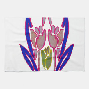 Eleganter Rosen-Aquarell-Kunstdruck Geschirrtuch